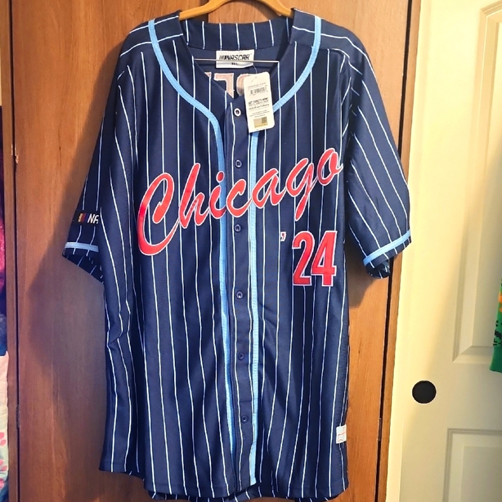 NASCAR Blue Chicago Street Race Nascar Jersey NWT 3XL